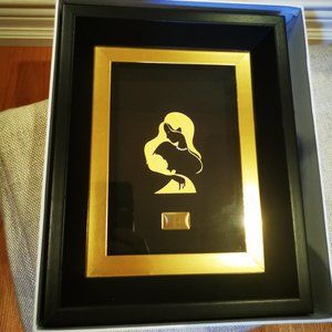 24K Gold-leaf Mother and Child art from Iran